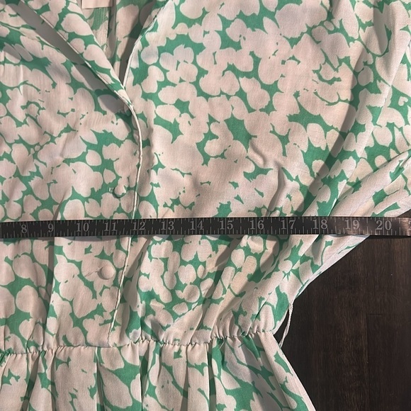 Vintage Willi of California Abstract Floral Midi Dress Bubble Sleeve Size 14 - Picture 6 of 8